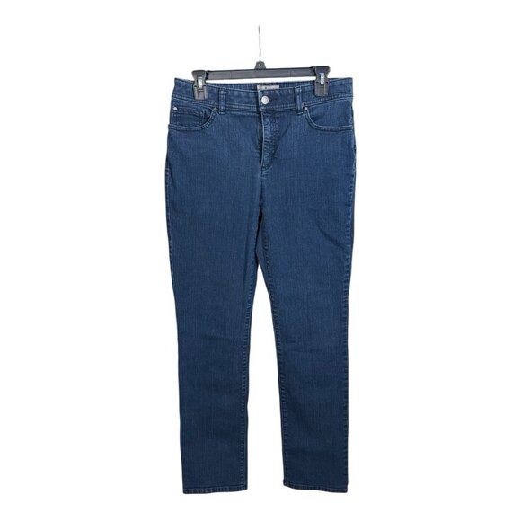 Chicos Fabulously Slimming Straight Jeans~Size 0.5 (S/6)~Dark Indigo L12 04 - Picture 2 of 11